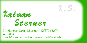 kalman sterner business card